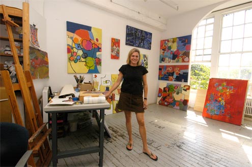 Lori Glavin in her studio